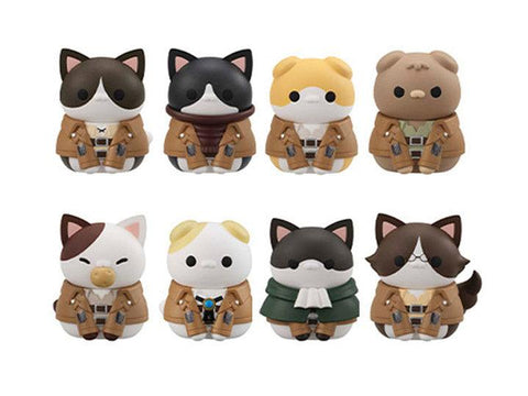 Attack on Titan Mega Cat Project Gathering Scout Regiment Mini Figure BY MEGAHOUSE (1 random)