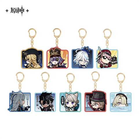 Genshin Impact Official Chibi Emoji Acrylic Keychain Fontaine