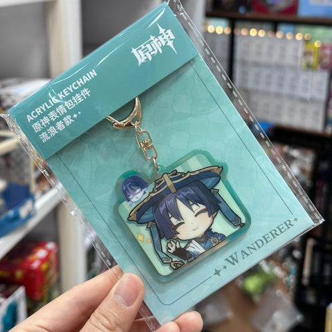 Genshin Impact Official Merchandise - Chibi Emoji Keychain - Wanderer