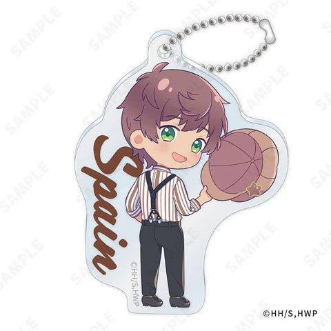 Hetalia World Stars D-techno Acrylic Key Chain -Suspenders Style- (DreCelle Mini)(1-12 Selection)