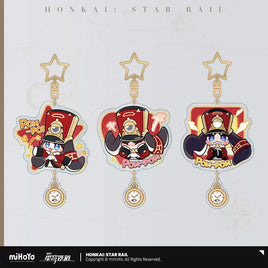 Honkai: Star Rail Pom-Pom Sticker Keychain Set