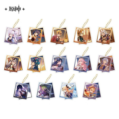 In Stock Genshin Impact Acrylic Slider Keychain Official Merchandise