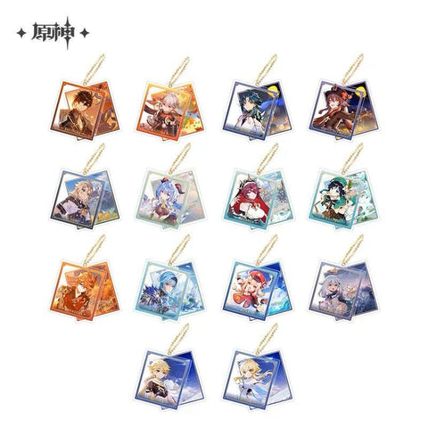 In Stock Genshin Impact Acrylic Slider Keychain Official Merchandise