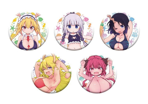 Miss Kobayashi's Dragon Maid Medicos Entertainment Original Illustration Can Badge Collection Swimwear Ver.(1 Random)