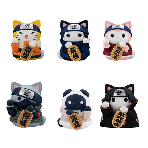 NARUTO MEGAHOUSE MEGA CAT PROJECT NARUTO-Nyaruto! Beckoning cat FORTUNE(set of 6)