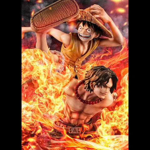 ONE PIECE MEGAHOUSE Portrait.Of.Pirates NEO-MAXIMUM Luffy & Ace ~Bond between brothers~ 20th LIMITED Ver.