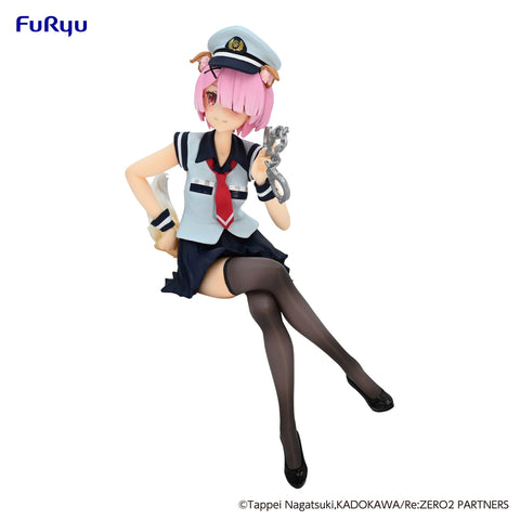Re:ZERO -Starting Life in Another World- FuRyu Noodle Stopper Figure Ram Police Officer Cap with Dog Ears