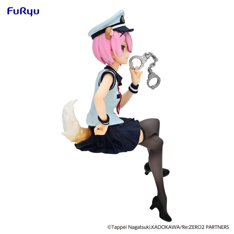 Re:ZERO -Starting Life in Another World- FuRyu Noodle Stopper Figure Ram Police Officer Cap with Dog Ears