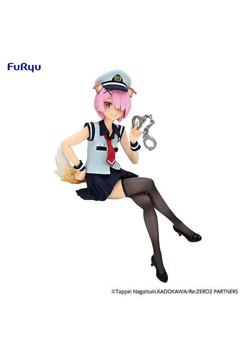Re:ZERO -Starting Life in Another World- FuRyu Noodle Stopper Figure Ram Police Officer Cap with Dog Ears