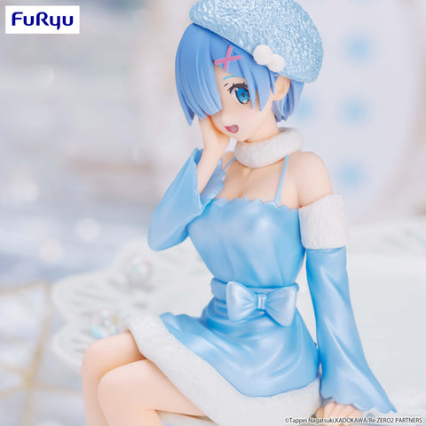 Re:ZERO -Starting Life in Another World- FuRyu Noodle Stopper Figure Rem Snow Princess Pearl Color ver.