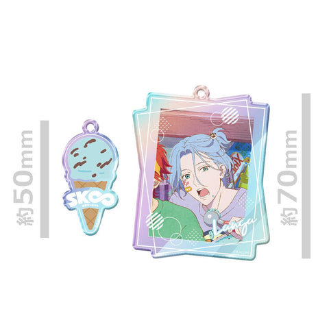 SK8 the Infinity azumaker Hologram Acrylic Key Chain B Langa