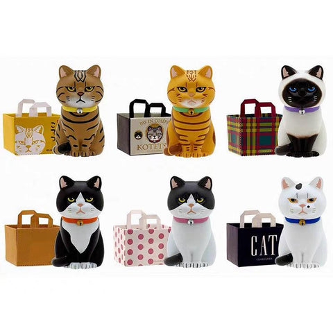 Cat in a paper bag gacha toy