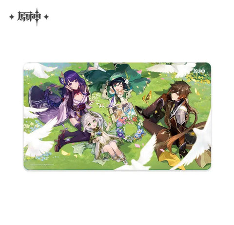 Genshin Impact Desk Mat Venti, Zhongli, Raiden Shogun, Nahida