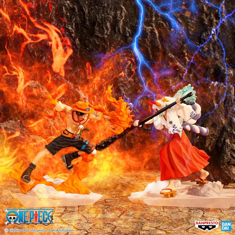 ONE PIECE SENKOZEKKEI - PORTGAS.D.ACE + YAMATO SET Figure