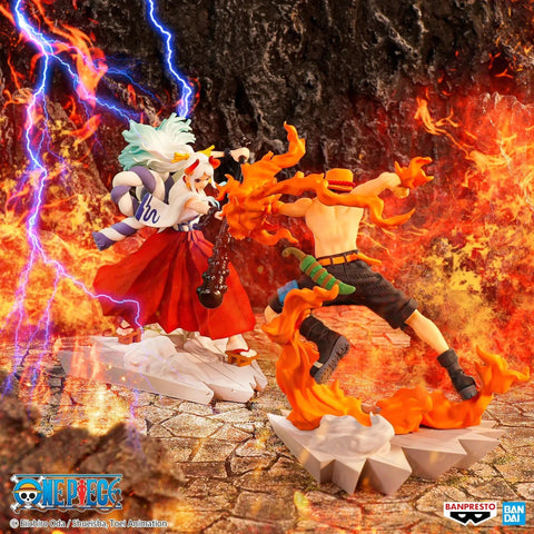 ONE PIECE SENKOZEKKEI - PORTGAS.D.ACE + YAMATO SET Figure