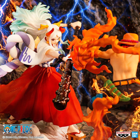 ONE PIECE SENKOZEKKEI - PORTGAS.D.ACE + YAMATO SET Figure