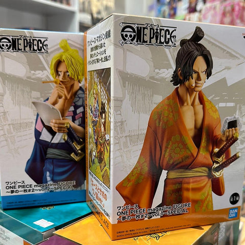 One Piece Magazine Figure A Piece of Dream No.2 Vol.1 Portgas D. Ace and Sabo (Special Ver.) (Set of 2) BY BANPRESTO