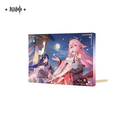Raiden Miko Yoimiya Heizou Theme Acrylic Brick/Block/Stand Display - Official Genshin Impact Mercandise