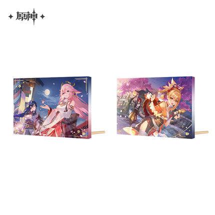 Raiden Miko Yoimiya Heizou Theme Acrylic Brick/Block/Stand Display - Official Genshin Impact Mercandise