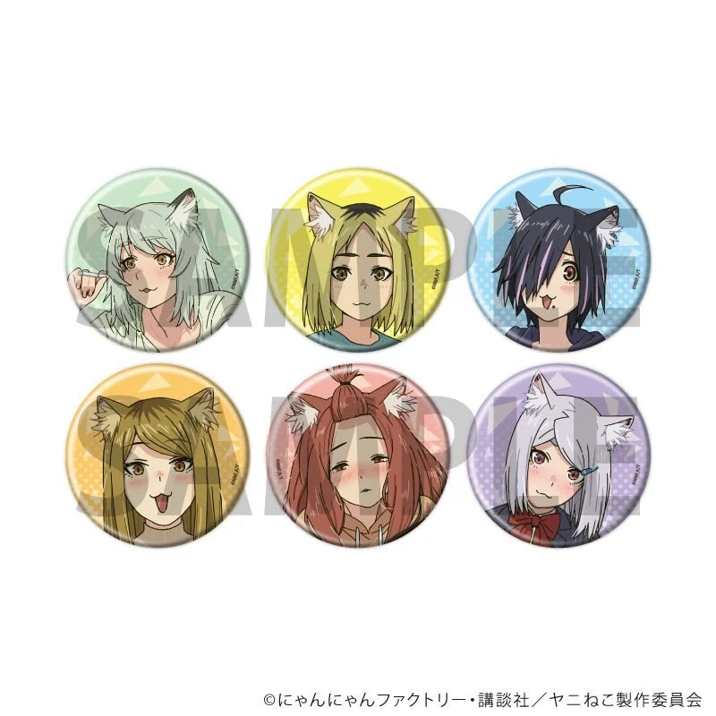 Chainsmoker Cat (Yani Neko) - Official Illustration Trading Can Badge Collection Vol. 1 (6 Types) Blind Pack