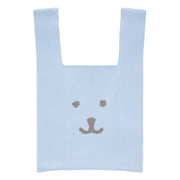 Gray Parker Service Nagano Characters Joke Bear Color Knit Bag – Light Blue