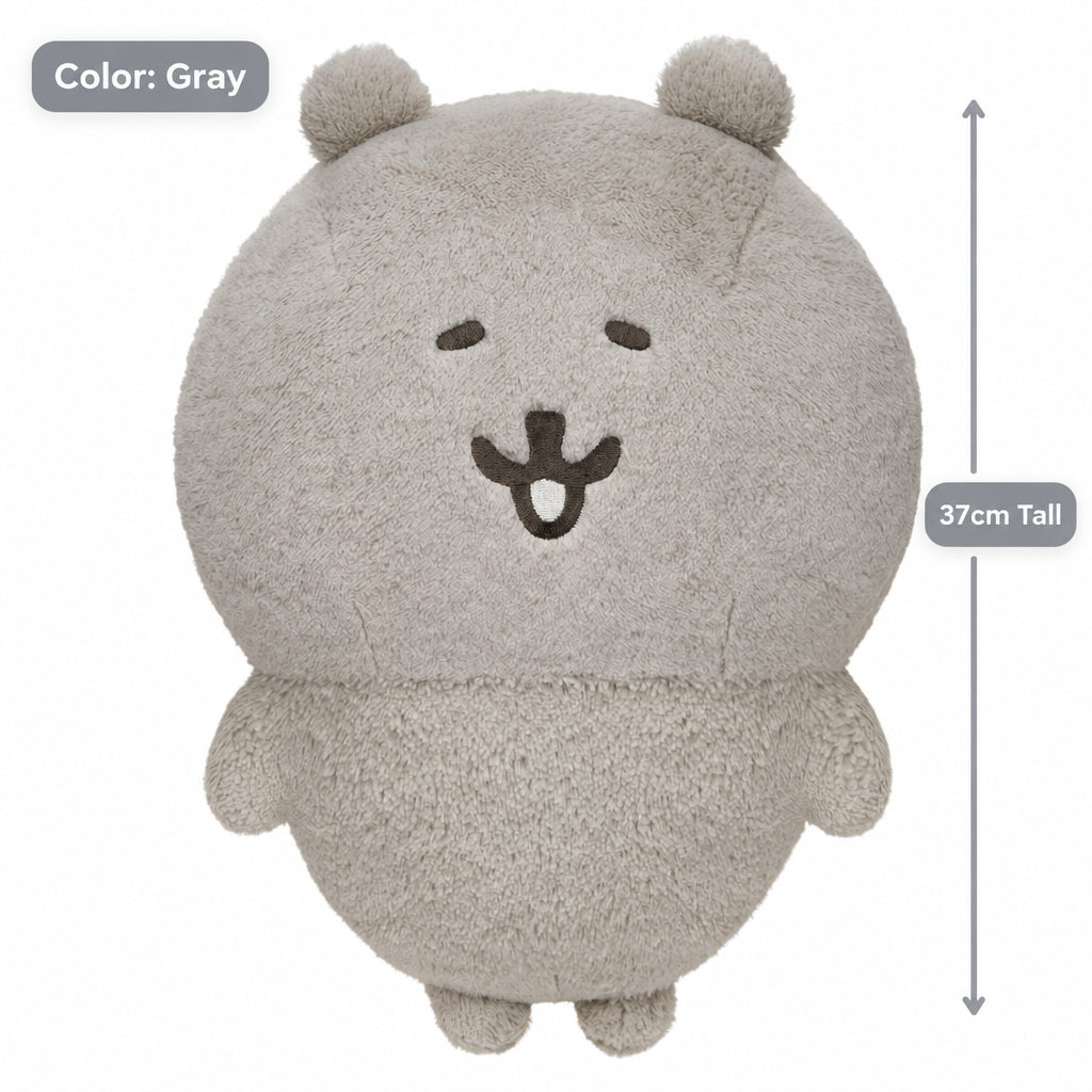 Gray Parker Service Nagano Characters Kuma Fuwa Mochi Hugging Plush – Gray / Greige