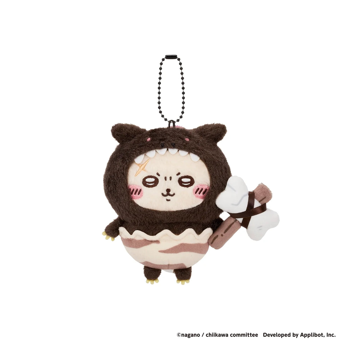 Chiikawa Pocket POP UP Exclusive – Dinosaur Costume Rakko Plush Mascot Keychain