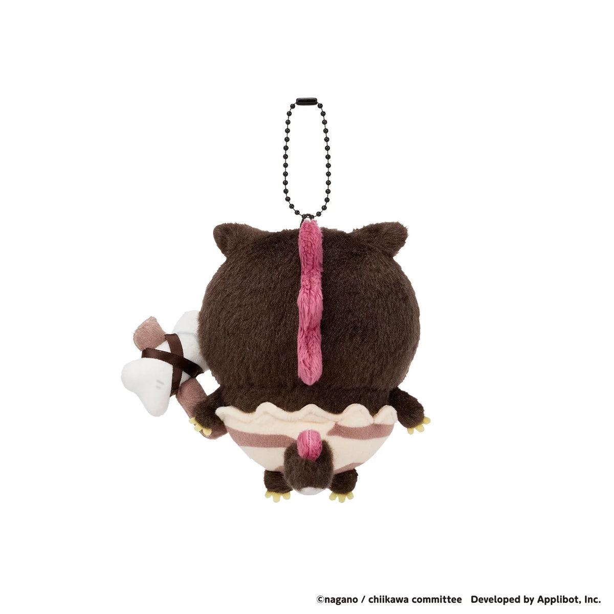 Chiikawa Pocket POP UP Exclusive – Dinosaur Costume Rakko Plush Mascot Keychain
