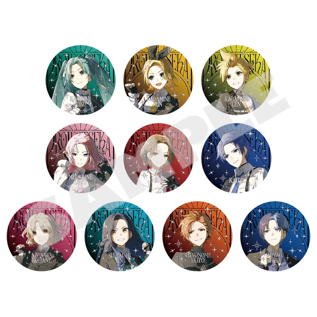 Project SEKAI: Colorful Stage! - 6th Anniversary Foil-Stamped Can Badge Collection A (Virtual Singer & Vivid BAD SQUAD) Blind Pack