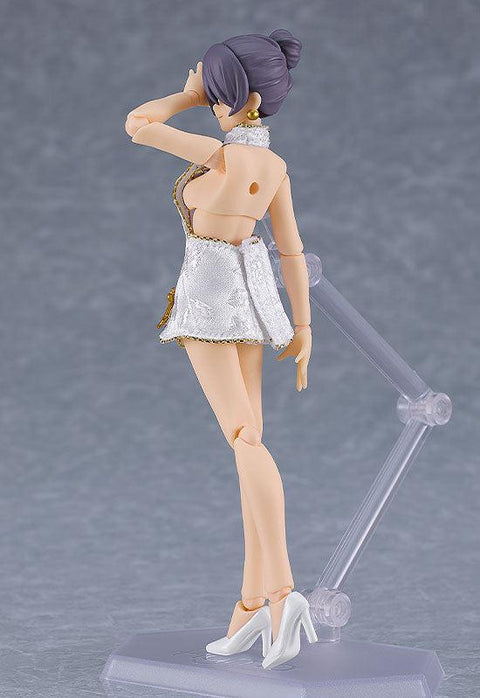 569b figma Female Body (Mika) with Mini Skirt Chinese Dress Outfit (White)