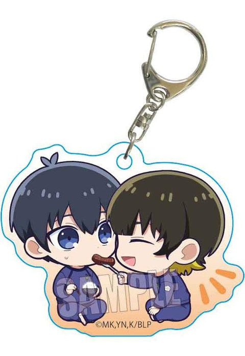 Blue Lock Bell House Petit Memo! Acrylic Key Chain Isagi & Bachira