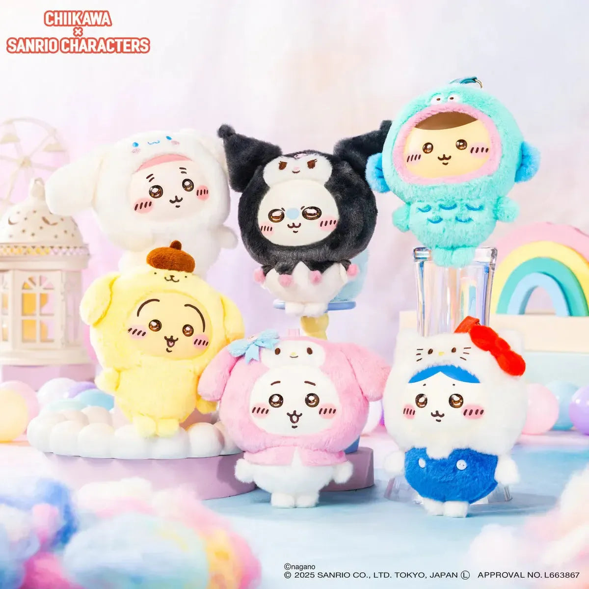 Chiikawa × Sanrio Characters Kiramekko (Momonga × Kuromi)