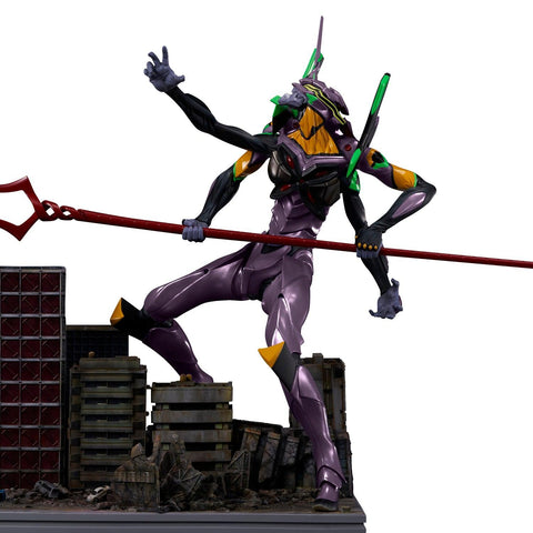 Evangelion: 3.0+1.0 Thrice Upon a Time UNION CREATIVE SCENE SCAPE DIORAMA EVA Unit 01 vs EVA Unit 13 Limited Edition Color Version.