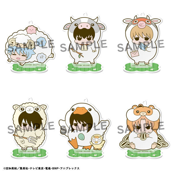 Acrylic Stand Gintama Hata-ouji no Animal Paradise Love & Peace Farm 6Pack Blind box