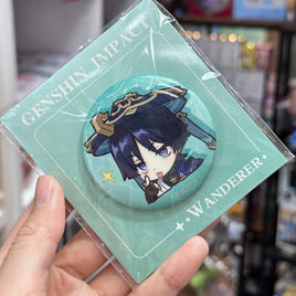 Genshin Impact Official Merchandise - Chibi Expression Badge - Wanderer