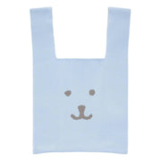 Gray Parker Service Nagano Characters Joke Bear Color Knit Bag – Light Blue