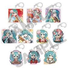 Hatsune Miku Hannari Kyoto Trading Acrylic Keychain