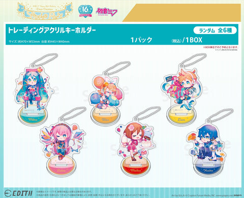 Hatsune Miku Happy 16th Birthday EDITH -Dear Creators- Surprise Party Trading Mini Character Acrylic Key Chain