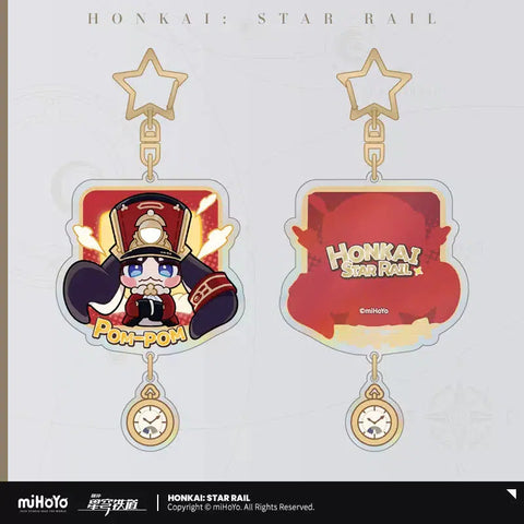 Honkai: Star Rail Pom-Pom Sticker Keychain Set