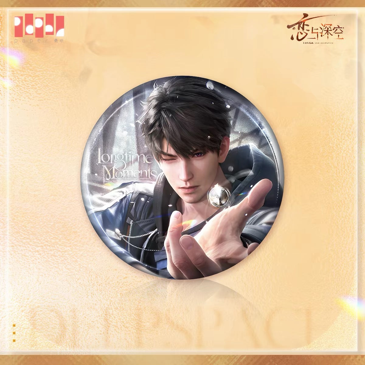 Paper Games Love and Deepspace Caleb Mood Collection 65mm Tin Badge
