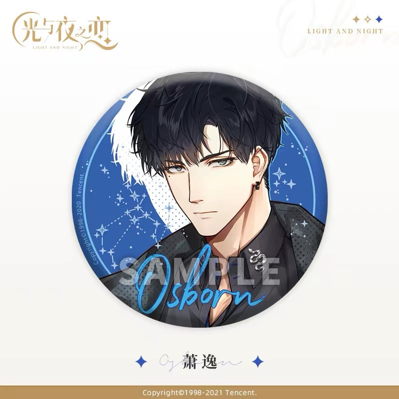Light and Night Osborn 58mm Character Tin Badge – Series 1