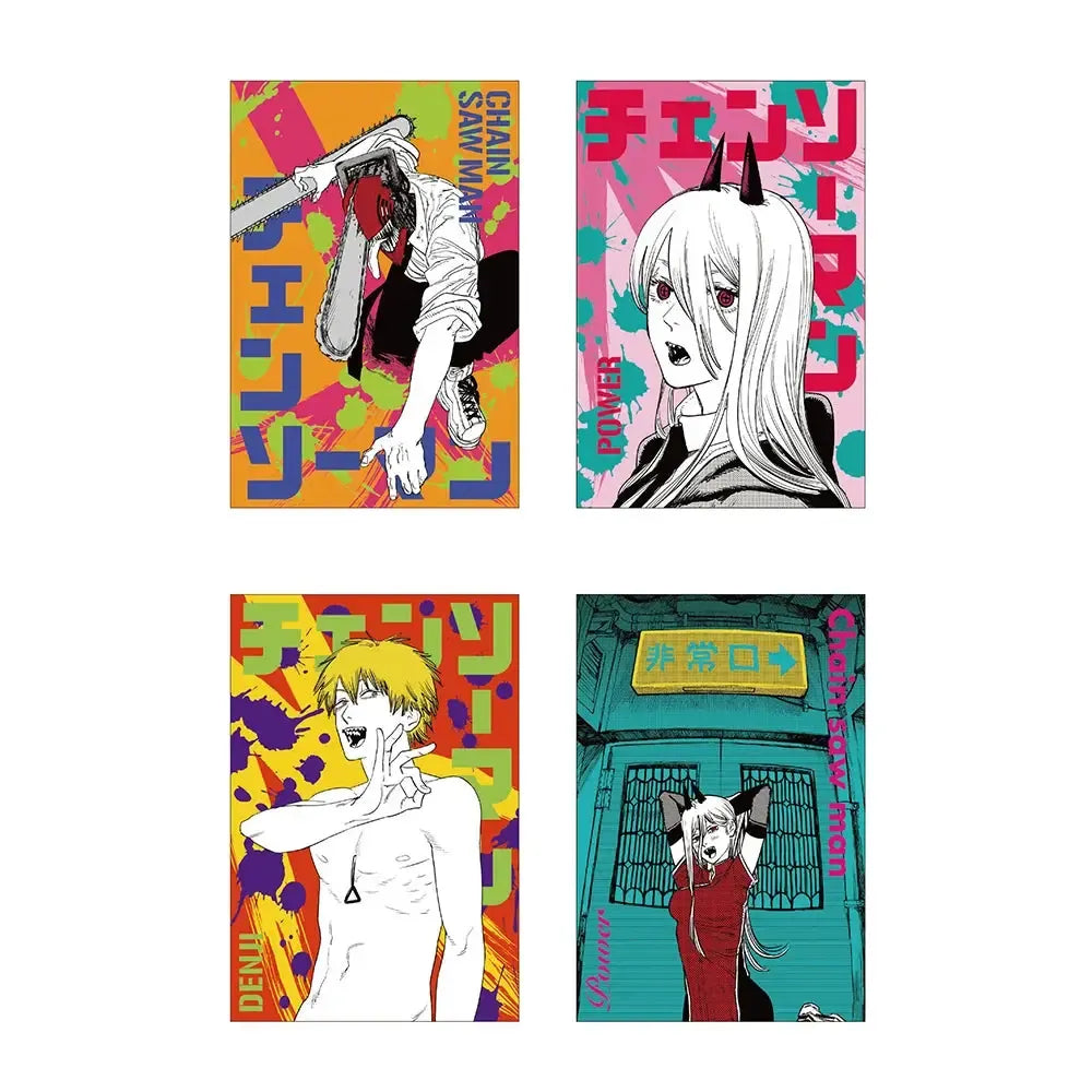 JUMP SHOP Chainsaw Man Gira Gira Metallic Postcard Collection – Card Pack