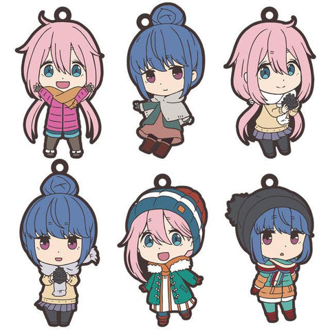 Laid-Back Yuru Camp Rubber Keychain