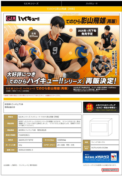 MegaHouse G.E.M. series Haikyu！！ Palm size Tobio Kageyama(Repeat)[preorder]