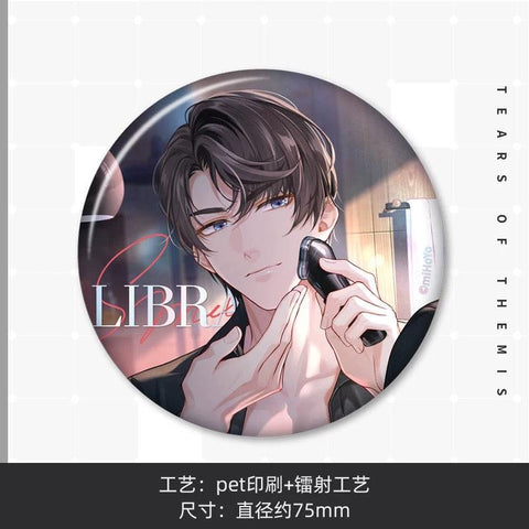 Mihoyo Tears Of Themis Character Fresh and Fancy Metal Can Badge Pin Artem Wing Libra Zuoran