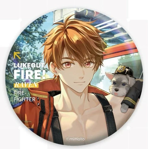 Mihoyo Tears Of Themis Fire-fighter Character Metal Can Badge Pin Luke Pearce Raven Xia Yan