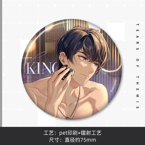 Mihoyo Tears Of Themis Fresh and Fancy Metal Can Badge Pin Marius von Hagen King Lu Jinghe