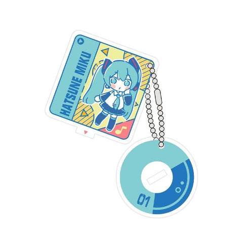 Moeyu Hatsune Miku CD Series Acrylic Pendant Second Dimension Peripheral Cute Miku Stand Keychain( 1 random)