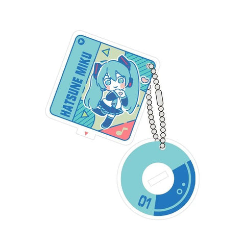 Moeyu Hatsune Miku CD Series Acrylic Pendant Second Dimension Peripheral Cute Miku Stand Keychain( 1 random)