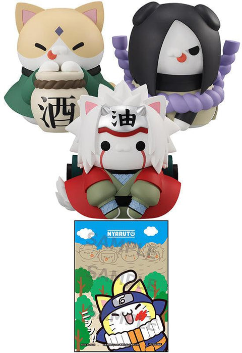 NARUTO MEGA CAT PROJECT MEGAHOUSE Nyanto! The Big Nyaruto Series The sannin set【with gift】